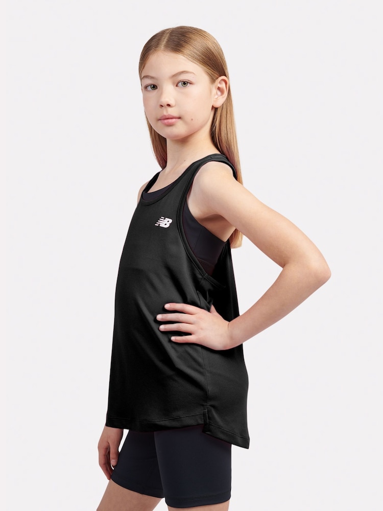 Negro - New Balance Kids Athletic Tank - Imagen 2 de 8