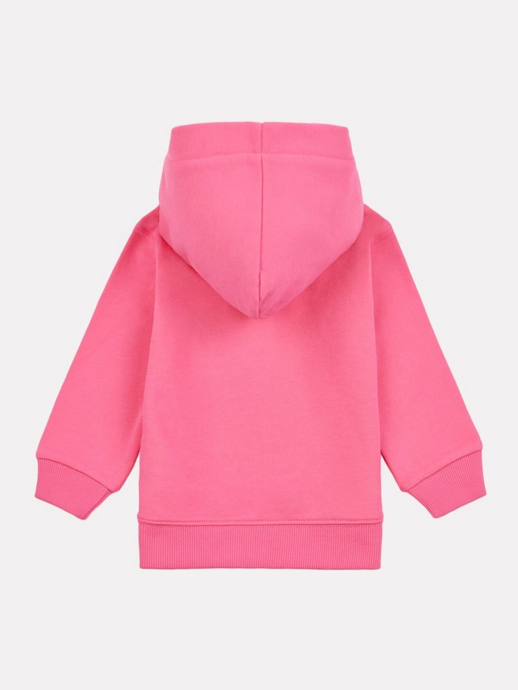 New Balance Pink Kids French Terry Stacked Logo Hoodie - Image 2 of 3
