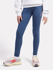 New Balance Blue Kids Stacked Logo Leggings - Image 1 of 4