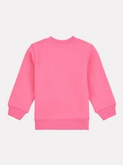 New Balance Pink Kids Stacked Logo Crew Sweatshirt - Image 2 of 3