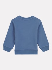 Azul - New Balance Kids Stacked Logo Crew Sweatshirt - Imagen 2 de 3