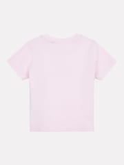 New Balance Light Pink Kids Stacked Logo 100% Cotton T-Shirt - Image 2 of 3