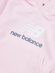 Lichtroze - New Balance Kids French Terry Stacked Logo Hoodie - Image 3 of 3