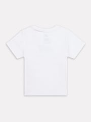 Wit - New Balance Kids Stacked Logo 100% Cotton T-Shirt - Image 2 of 3