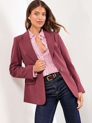 Lipsy Burgundy Red Single Breasted Blazer - Image 1 of 4