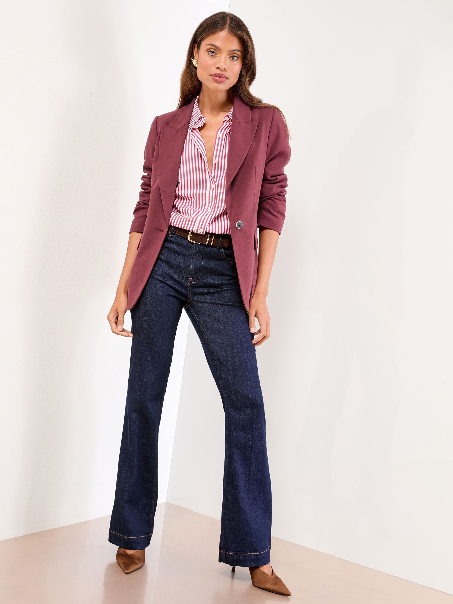 Buy Lipsy Burgundy Red Single Breasted Blazer from Next USA