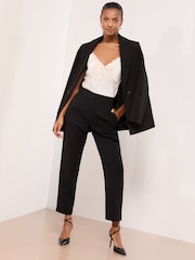 Negro - Lipsy Stab Stitch Detail Tapered Trousers - Imagen 2 de 4