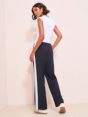 Friends Like These Navy Pull On Side Stripe Trousers - Image 4 of 4