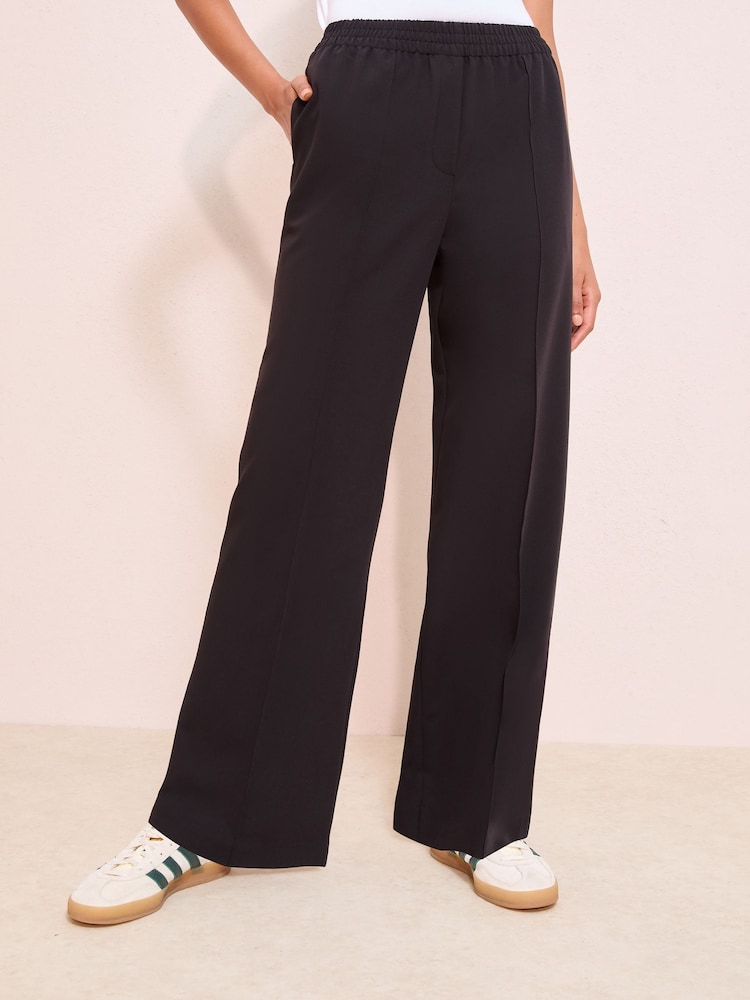 Friends Like These Black Wide Leg Trousers - Image 1 of 4 Friends Like These Black Wide Leg Trousers - Image 1 of 4
