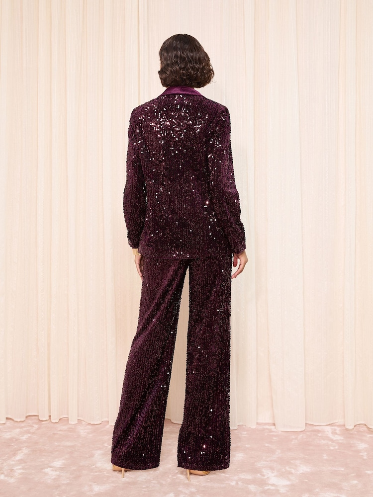 Rojo baya - Friends Like These Sequin Velvet Blazer - Imagen 5 de 5