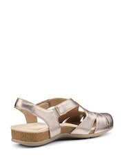 Hotter Gold Metalic Regular Fit Catskill II Touch-Fastening Sandals - Image 2 of 4