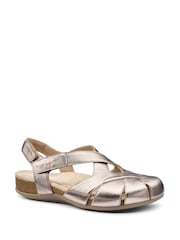 Hotter Gold Metalic Regular Fit Catskill II Touch-Fastening Sandals - Image 3 of 4