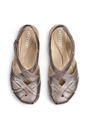 Hotter Gold Metalic Regular Fit Catskill II Touch-Fastening Sandals - Image 4 of 4