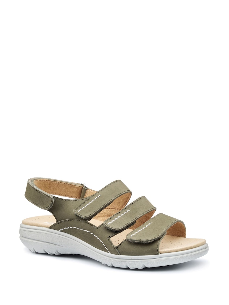 Hotter Green Wide Fit Abigail Touch-Fastening Sandals - Image 2 of 4