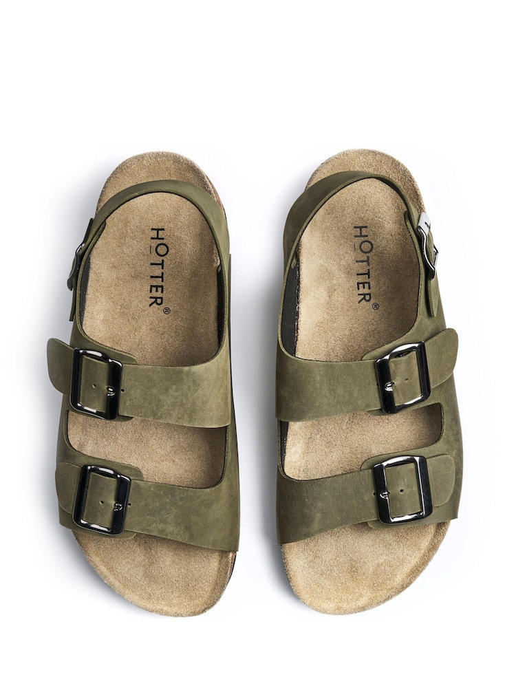 Hotter Green Regular Fit Broadwalk Buckle Sandals - Image 4 of 4