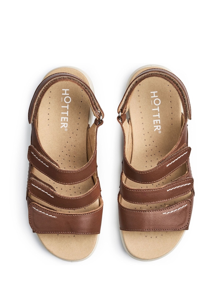 Hotter Brown Regular Fit Abigail Touch-Fastening Sandals - Image 4 of 4
