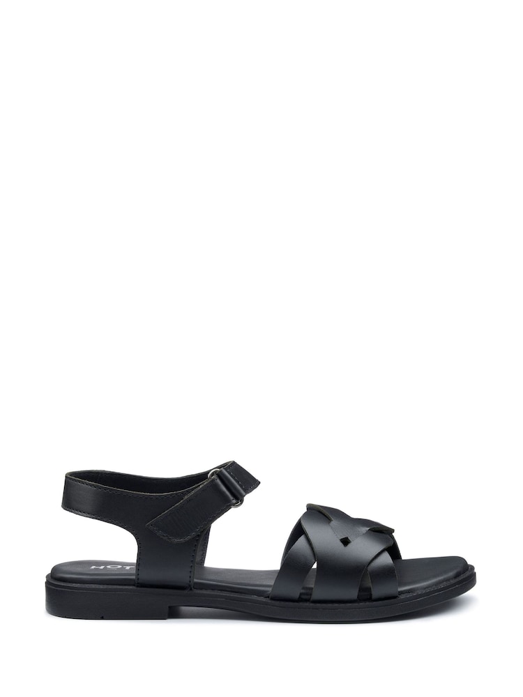 Hotter Black Regular Fit Aurora Touch-Fastening Sandals - Image 1 of 4