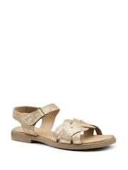 Hotter Gold Wide Fit Aurora Touch-Fastening Sandals - Image 2 of 4