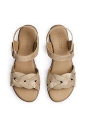Hotter Gold Wide Fit Aurora Touch-Fastening Sandals - Image 4 of 4