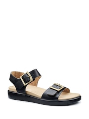 Hotter Black Wide Fit Corfu Buckle Sandals - Image 2 of 4