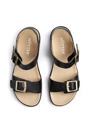Hotter Black Wide Fit Corfu Buckle Sandals - Image 4 of 4