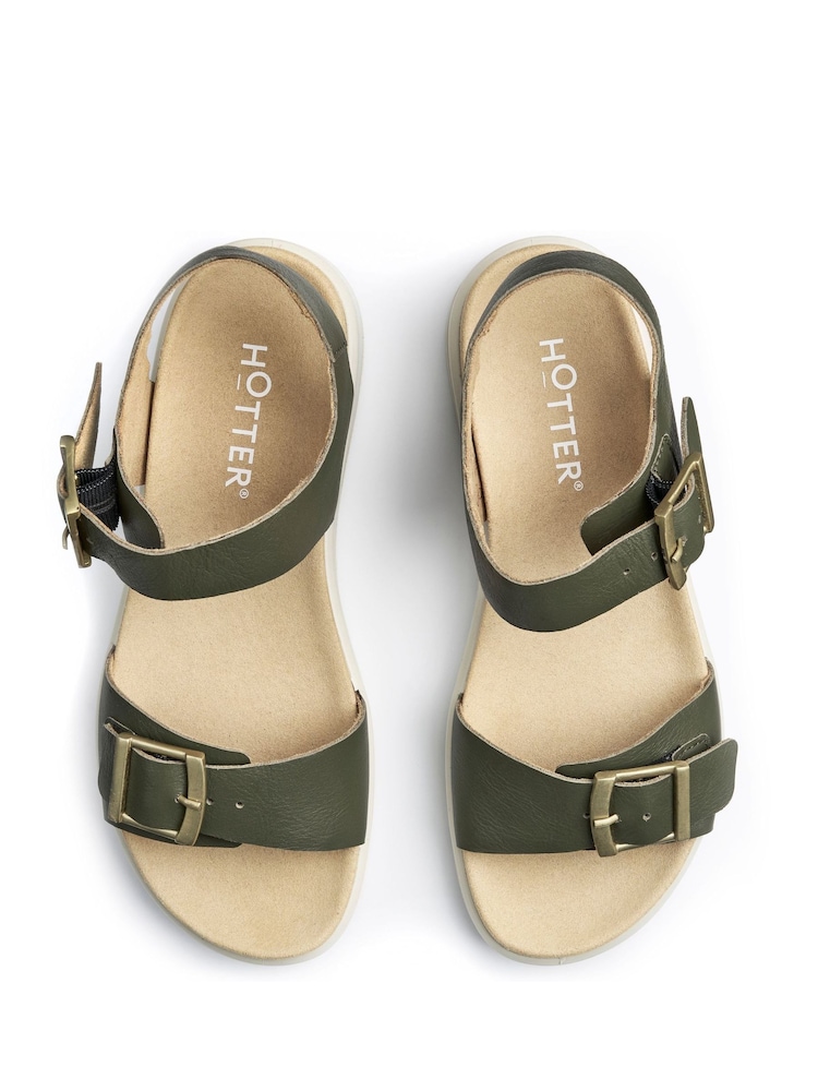 Hotter Green Regular Fit Corfu Buckle Sandals - Image 4 of 4
