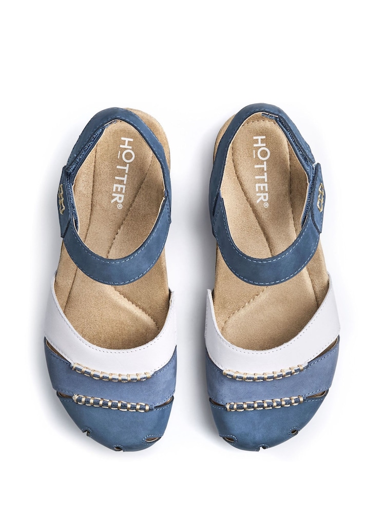 Hotter Blue Wide Fit Denali Touch-Fastening Sandals - Image 4 of 4