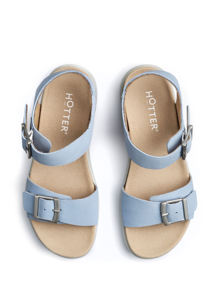 Hotter Blue Regular Fit Corfu Buckle Sandals - Image 4 of 4