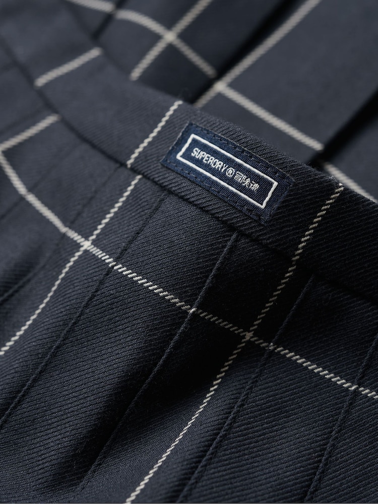 Superdry Navy Vintage Check Pleated Mini Skirt - Image 10 of 10 Superdry Navy Vintage Check Pleated Mini Skirt - Image 10 of 10