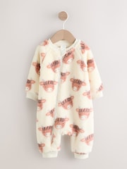 Ecru Hamish Baby Heavy Fleece Sleepsuit - Image 1 of 8