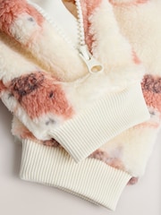 Ecru Hamish Baby Heavy Fleece Sleepsuit - Image 6 of 8
