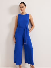 Phase Eight Blue Marta Plain Jumpsuit - Image 3 of 7