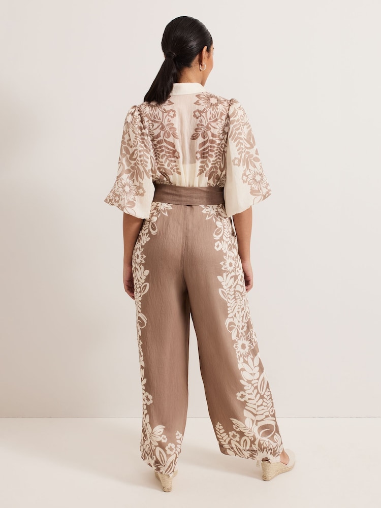Phase Eight Brown Petite Lilja Jumpsuit - Image 2 of 6