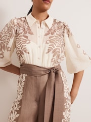 Phase Eight Brown Petite Lilja Jumpsuit - Image 4 of 6