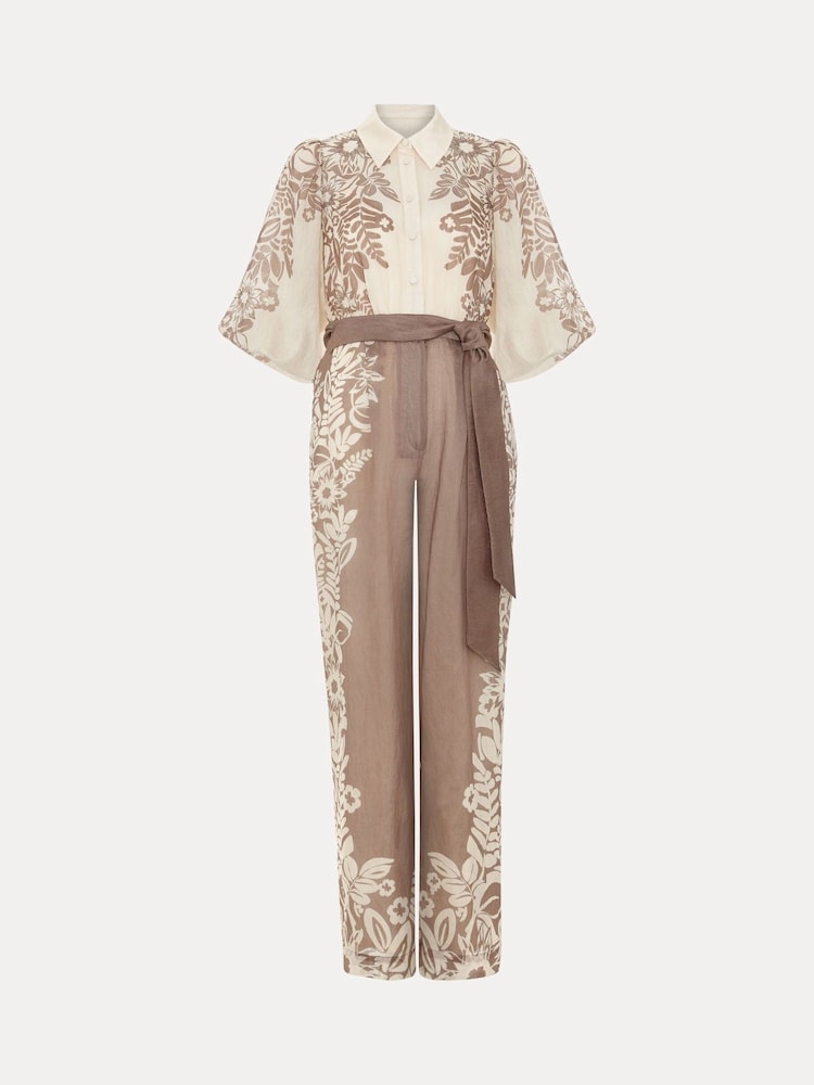 Phase Eight Brown Petite Lilja Jumpsuit - Image 6 of 6