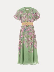 Phase Eight Green Amalie Floral Dress - Image 7 of 7
