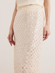 Phase Eight Cream Alma Pencil Skirt - Image 5 of 8