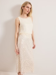 Phase Eight Cream Alma Pencil Skirt - Image 6 of 8