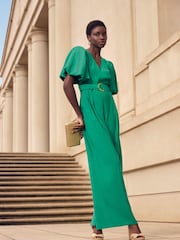 Phase Eight Green Margot Puff Jumpsuit - Image 1 of 8
