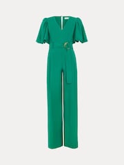 Phase Eight Green Margot Puff Jumpsuit - Image 8 of 8