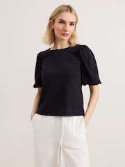 Phase Eight Blue Lani Broderie Top - Image 1 of 7