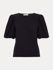Phase Eight Blue Lani Broderie Top - Image 7 of 7