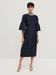 Phase Eight Blue Audrey Midi Dress - Image 1 of 7
