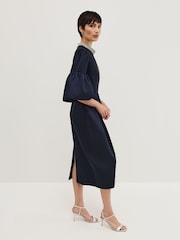 Phase Eight Blue Audrey Midi Dress - Image 5 of 7