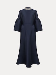 Phase Eight Blue Audrey Midi Dress - Image 7 of 7