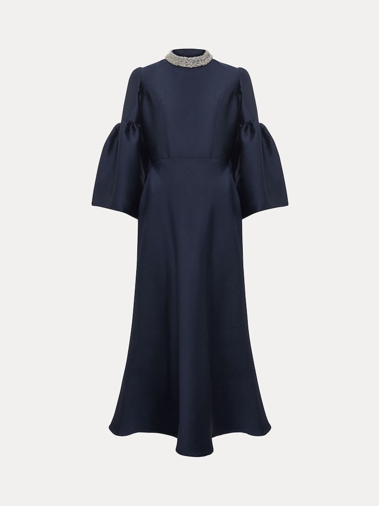 Phase Eight Blue Audrey Midi Dress - Image 7 of 7