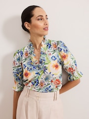 Phase Eight Cream Izara Print Top - Image 1 of 6