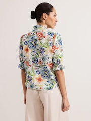 Phase Eight Cream Izara Print Top - Image 2 of 6
