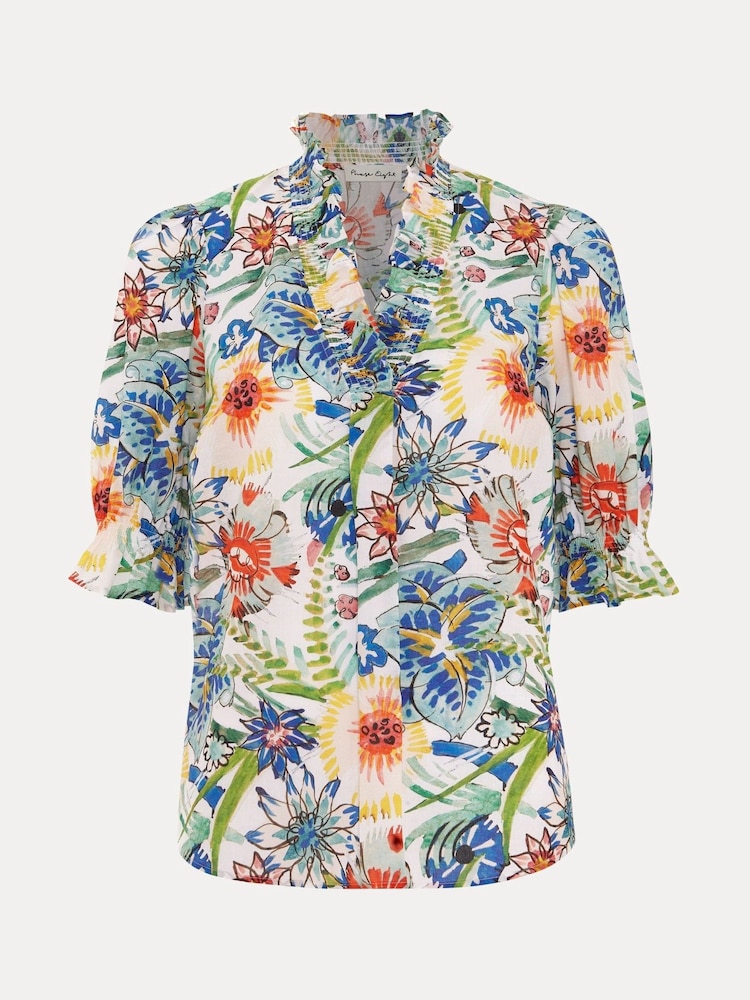 Phase Eight Cream Izara Print Top - Image 6 of 6