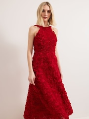 Phase Eight Red Angeline Midaxi Dress - Image 4 of 7